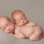 baby twins photographer Sussex newborn brothers asleep studio portrait Samphire Photography