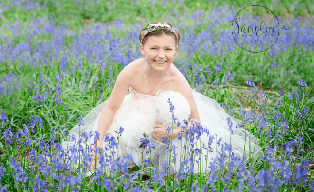 bluebell portraits Sussex outdoors photoshoot Samphire Photography horsham