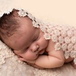 newborn baby shoot studio portrait cream blanket
