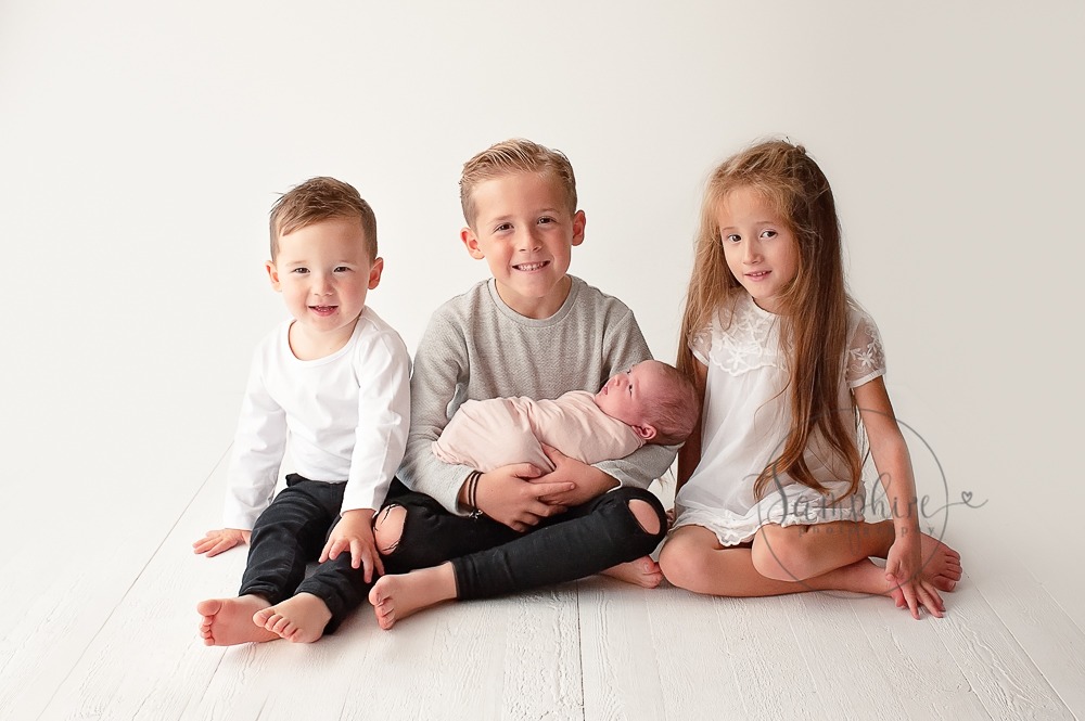 Sussex newborn baby pictures siblings Samphire Photography