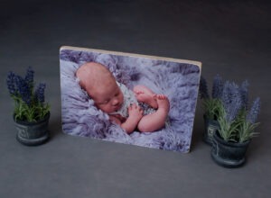 birch wood block wall art portrait photography