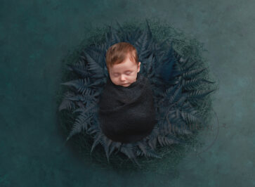 baby photoshoot with digital background