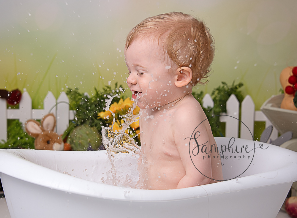 Cake Smash & Splash photoshoot near Balcombe by Samphire Photography