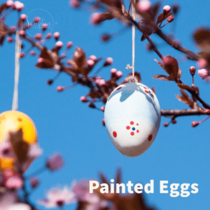 painted easter eggs as a simple easter craft by samphire photography