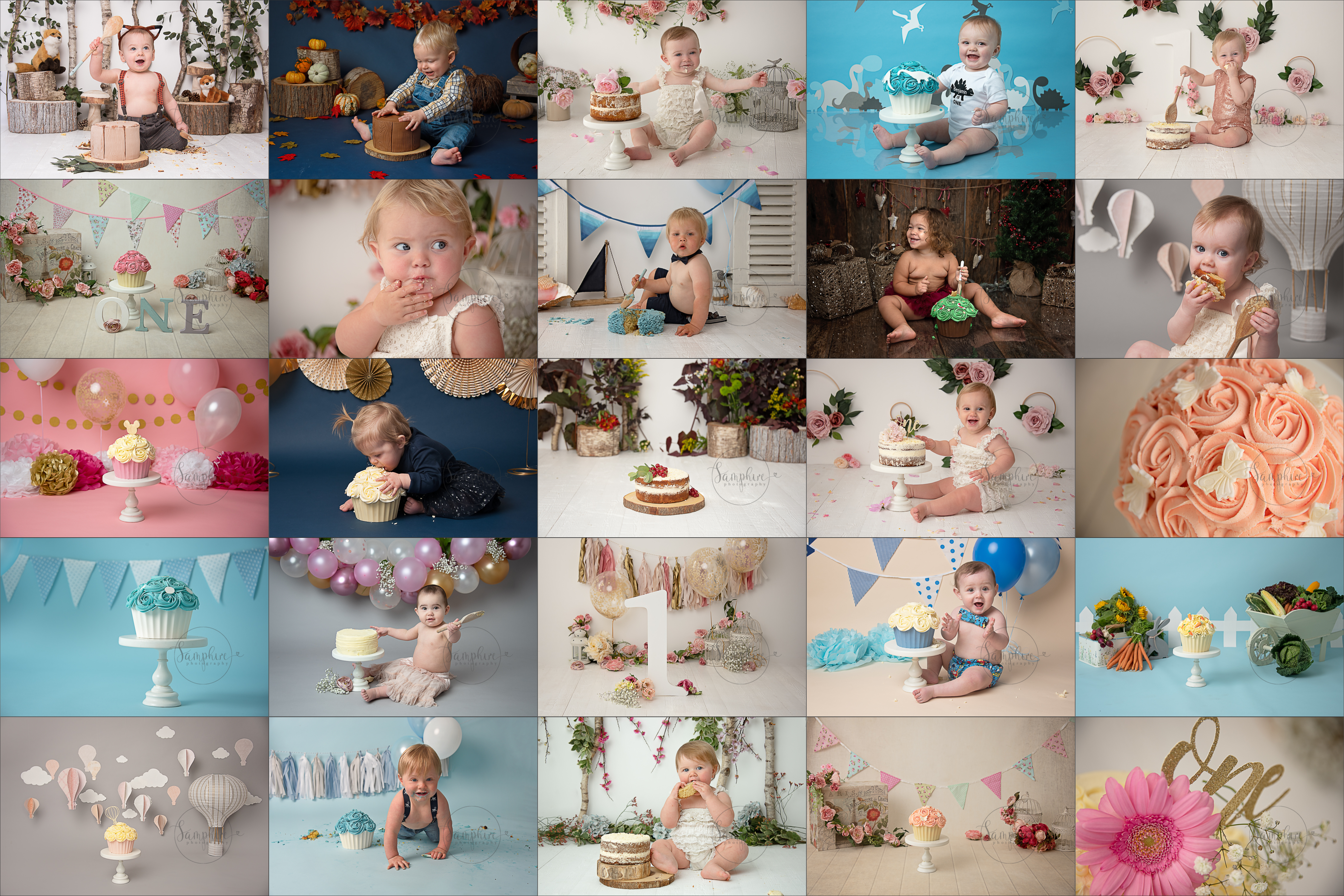 Samphire Photography Cake Smash bespoke West Sussex experienced newborn photographer Horsham