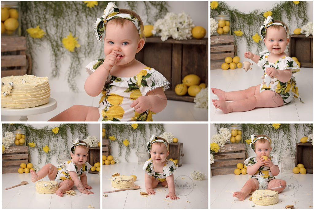 Best Cake Smash Photographer Sussex lemons