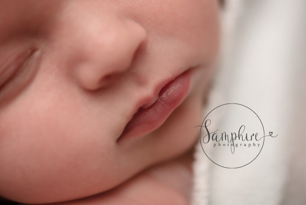 close up photograph of newborn mouth