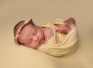 Baby photoshoot in yellow